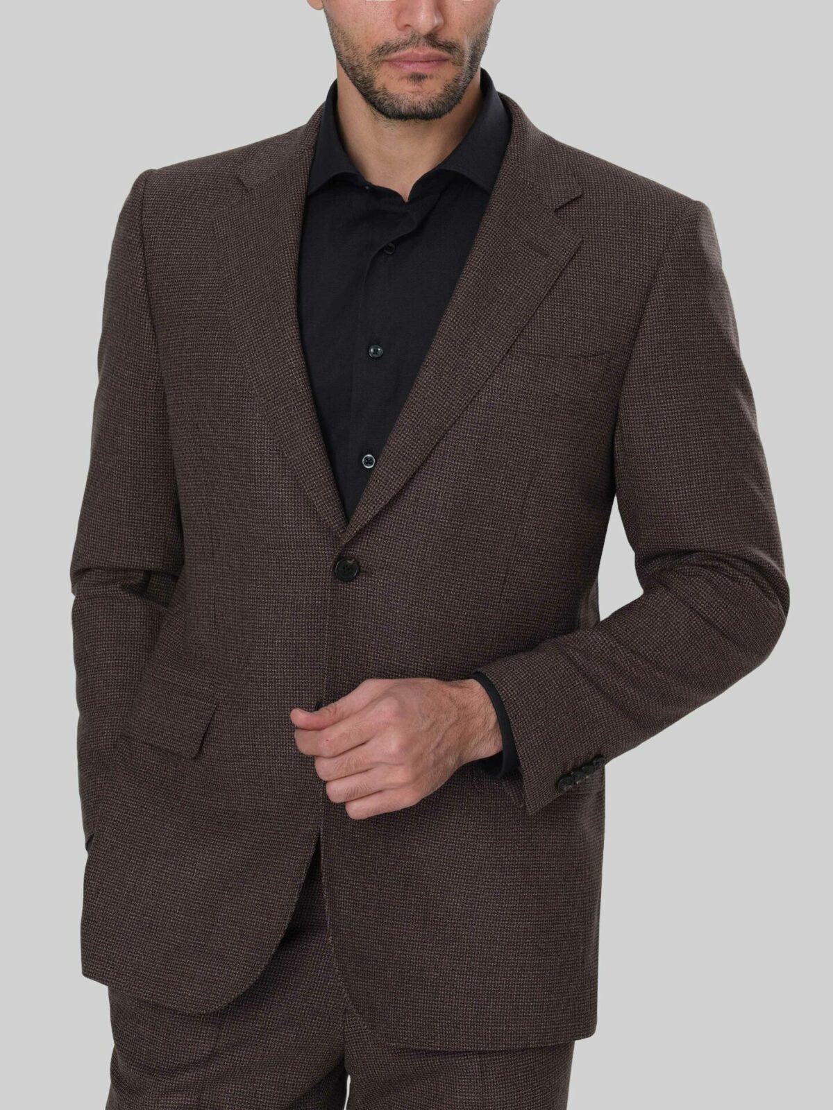 کت و شلوار قهوه ای