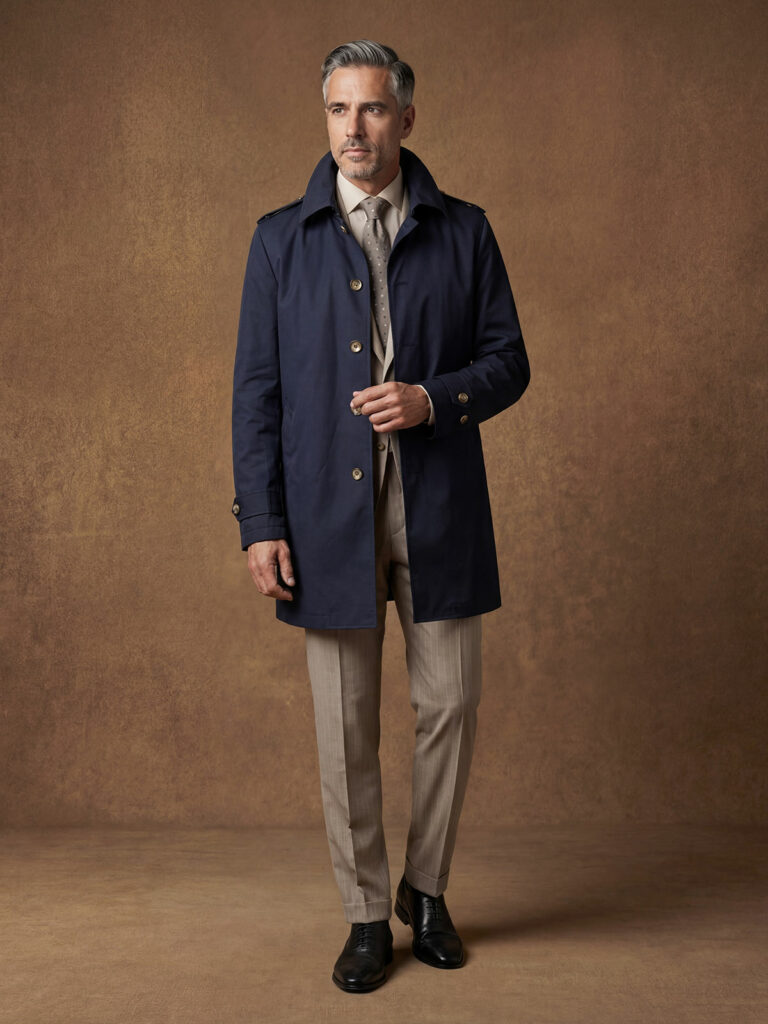 بارانی سرمه ای